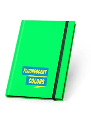 WATTERS. Bloc-notes A5 en PU fluorescent avec pages lignées