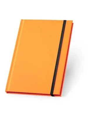 WATTERS. Bloc-notes A5 en PU fluorescent avec pages lignées – Orange
