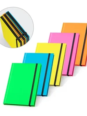 WATTERS. Bloc-notes A5 en PU fluorescent avec pages lignées