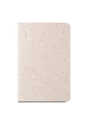 ORGANIC SOFT. Bloc-notes A6 avec couverture souple fabriquée à partir de matière organique d'éléphant (80%)