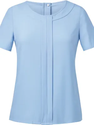 VERONA crepe de Chine blouse – Sky Blue