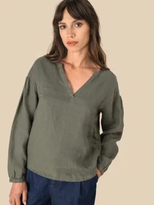 Blusa de lino de mujer