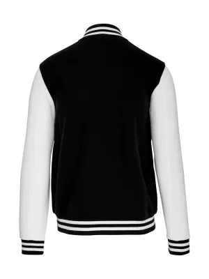 Unisex teddy fleece jacket – Black / White
