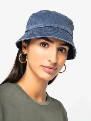 Eco-friendly unisex washed effect bucket hat