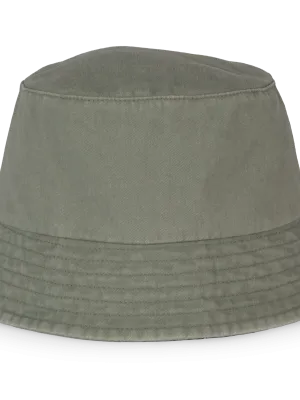 Eco-friendly unisex washed effect bucket hat – Washed Organic Khaki