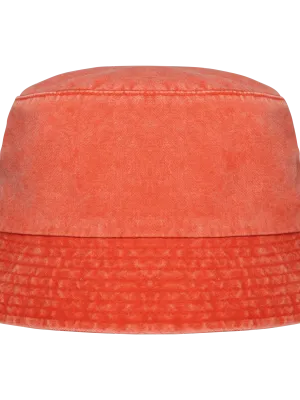 Eco-friendly unisex washed effect bucket hat – Washed Paprika