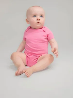 Short-sleeved organic cotton baby grow
