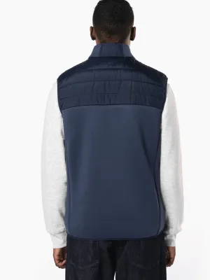 Chaleco bimateria de hombre