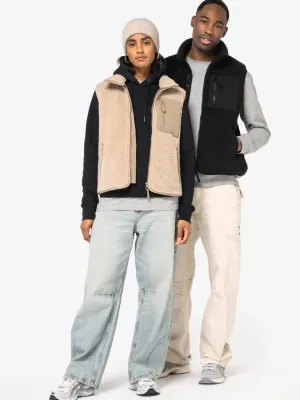 Eco-friendly unisex sherpa bodywarmer