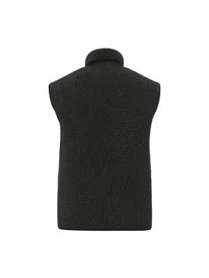 Eco-friendly unisex sherpa bodywarmer – Black
