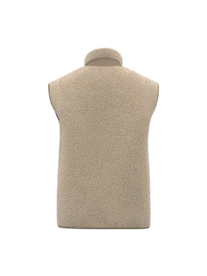 Eco-friendly unisex sherpa bodywarmer – Wet Sand / Driftwood