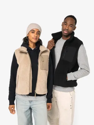 Eco-friendly unisex sherpa bodywarmer
