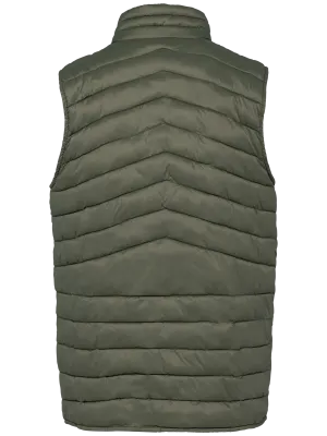 Eco-friendly men’s lightweight bodywarmer – Organic Khaki