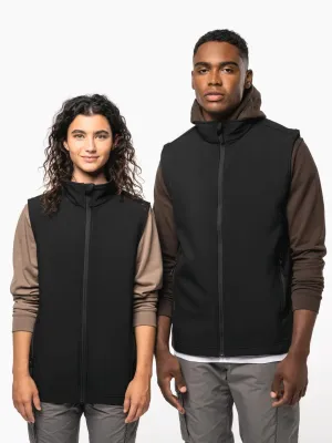 Bodywarmer softshell écoresponsable 2 couches unisexe