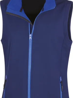 Ladies' Printable Softshell Bodywarmer – Navy / Royal