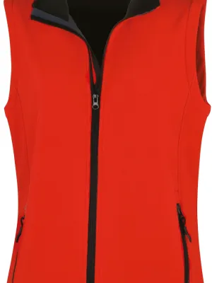 Ladies' Printable Softshell Bodywarmer – Red / Black