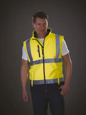 Hi-vis softshell gilet