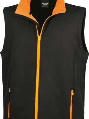 Chaleco softshell de hombre Printable – Black / Orange