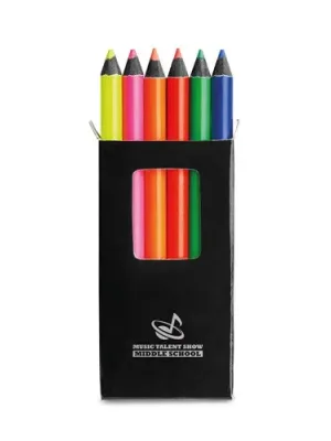 MEMLING. Pencil box with 6 coloured pencils