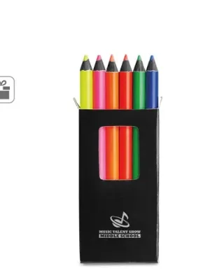 MEMLING. Pencil box with 6 coloured pencils
