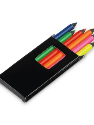 MEMLING. Pencil box with 6 coloured pencils – Noir