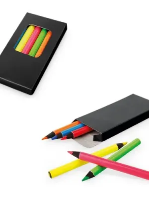MEMLING. Pencil box with 6 coloured pencils