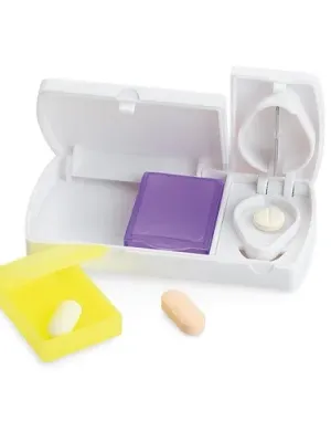NERO. Pastillero con 2 separadores