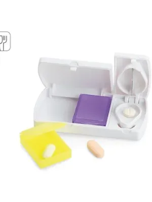 NERO. Pastillero con 2 separadores