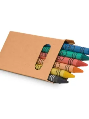 EAGLE. Boîte avec 6 crayons de cire – Naturel