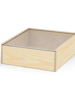 BOXIE CLEAR L. Wood box L – Naturel foncé