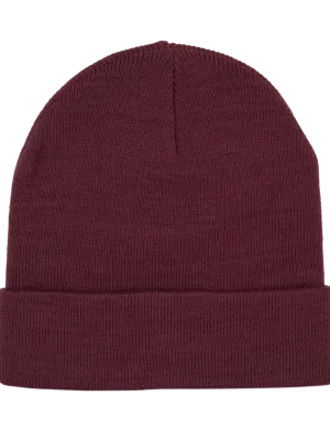 Fine knit beanie – Dark Cherry