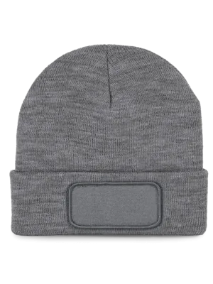 Beanie with patch and Thinsulate lining – Oxford Grey