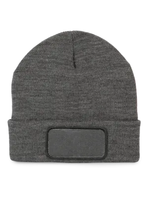 Gorro con parche – Grey Heather