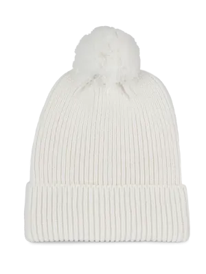 Bonnet avec pompon – Off White