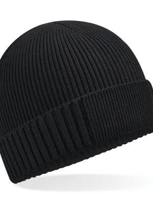 Bonnet en coton biologique avec patch technique – Black