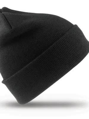 Recycled polyester beanie – Black
