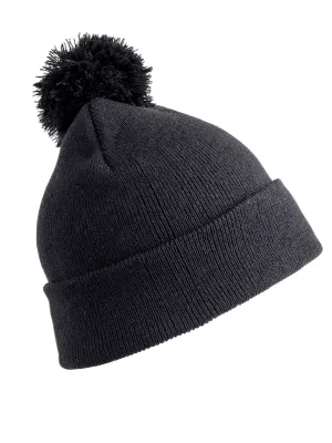 Gorro con pompón BEANIE – Black