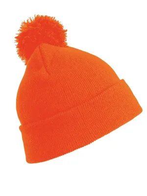 Gorro con pompón BEANIE – Fluorescent Orange