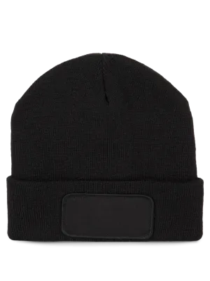 Recycled beanie with patch and Thinsulate™ lining – Black
