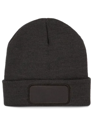 Recycled beanie with patch and Thinsulate™ lining – Dark Grey