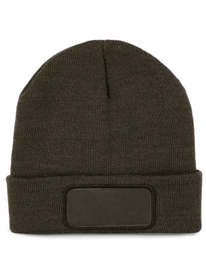 Recycled beanie with patch and Thinsulate™ lining – Dark Khaki