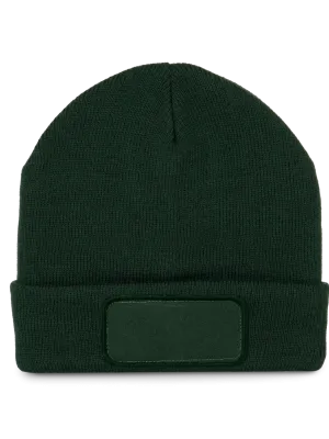 Recycled beanie with patch and Thinsulate™ lining – Forest Green