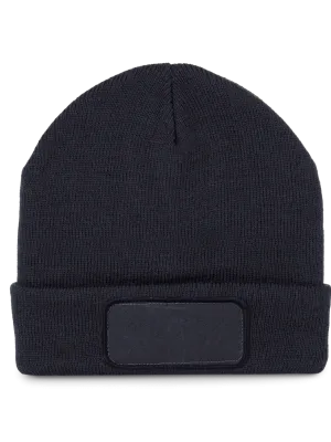 Recycled beanie with patch and Thinsulate™ lining – Navy