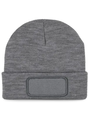 Recycled beanie with patch and Thinsulate™ lining – Oxford Grey