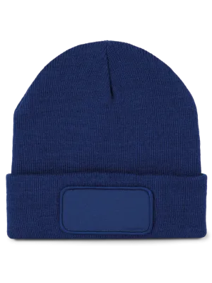 Recycled beanie with patch and Thinsulate™ lining – Royal Blue