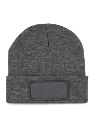 Gorro reciclado con parche – Grey Heather