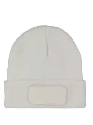Gorro reciclado con parche – White