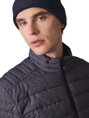 Recycled microfleece beanie with turn-up