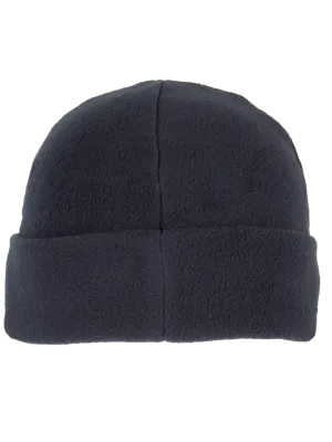 Recycled microfleece beanie with turn-up – Navy