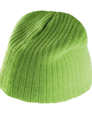 Rib-knit beanie – Lime